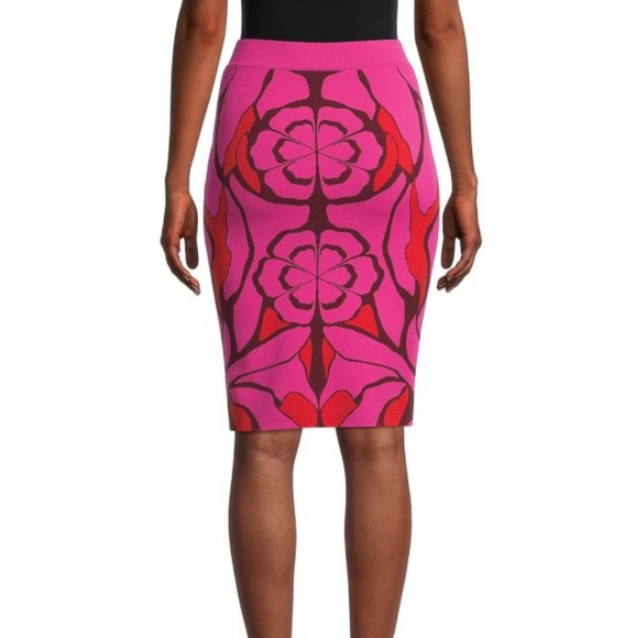 Alexander McQueen Floral Scuba Pencil Skirt Size S - Picture 3 of 10